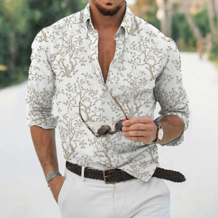 Summer Men's Fashion Floral Shirt 3d Beach Vacation Tops T-Shirt