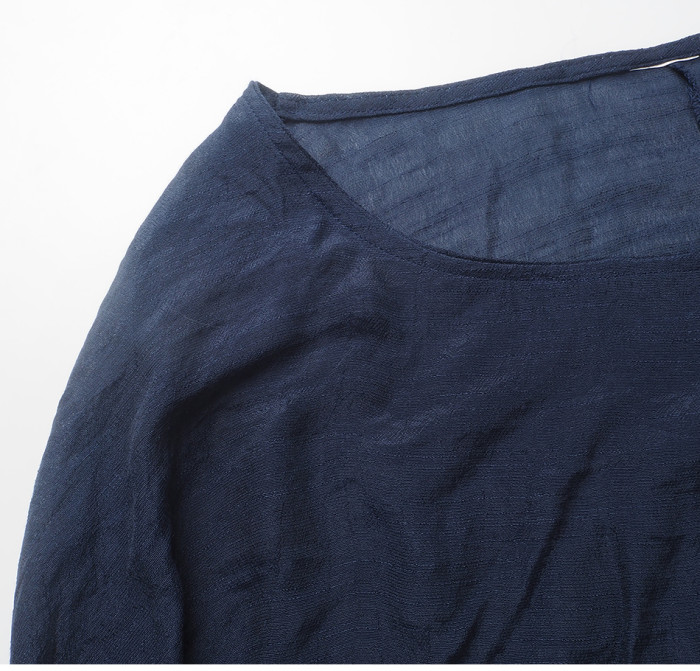Summer Solid Color Shirt Dolman Sleeve Loose Casual O Neck Irregular T-Shirt