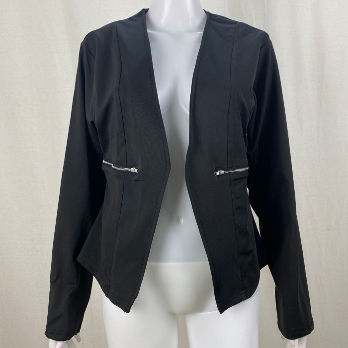 Casual Cardigan Jacket Cropped Women's Blazers