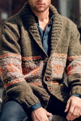 Men's Vintage Oversized Harajuku Knit Sweater Loose Street Sweaters & Cardigan