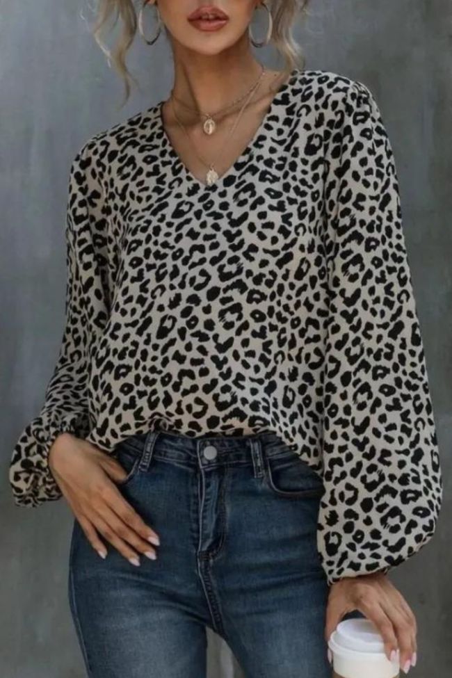 Women's Fashion V Neck Long Sleeve Elegant Casual Top Blouses & Shirts