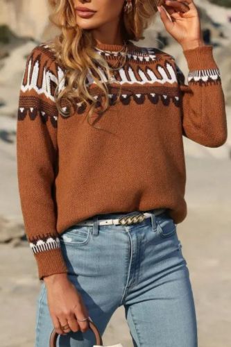 Women's Fashion Elegant Loose Slim Fit Warm Knit Pullover Sweaters