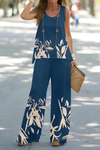 Elegant Vest Sleeveless Fashion Casual Suit Summer Two-Piece Set