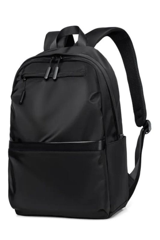 Men's Business Backpack Nylon Solid Color Large Capacity Travel Backpack