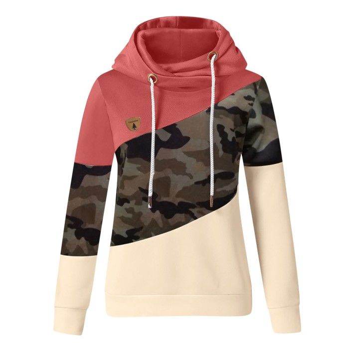 Women Print Streetwear Long Sleeve Hoodies Plus Size