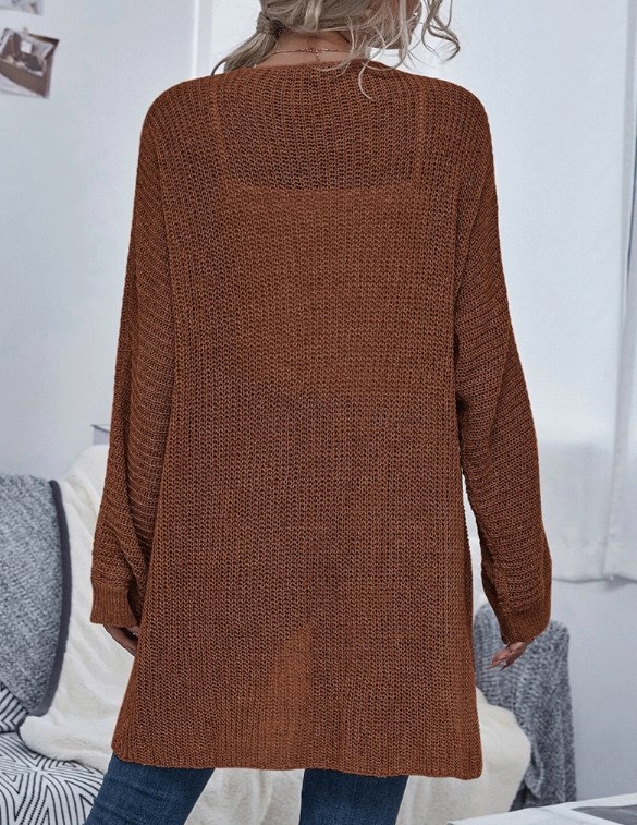 Women Loose Warm Casual Knit Simple Retro Cardigan