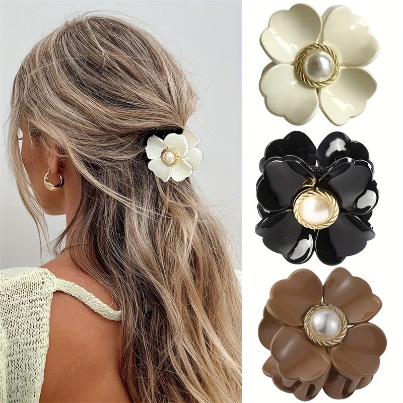 Stylish and Sturdy Hair Claws for Thick or Thin Hair Styling Flower Hair Clips