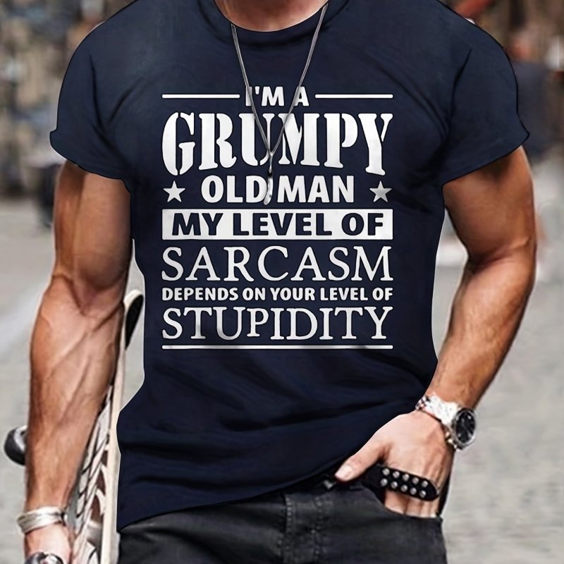 Grumpy Old Man T-Shirt: Vintage and Trendy, Perfect for Summer Wear, Loved by Grumpy Men.