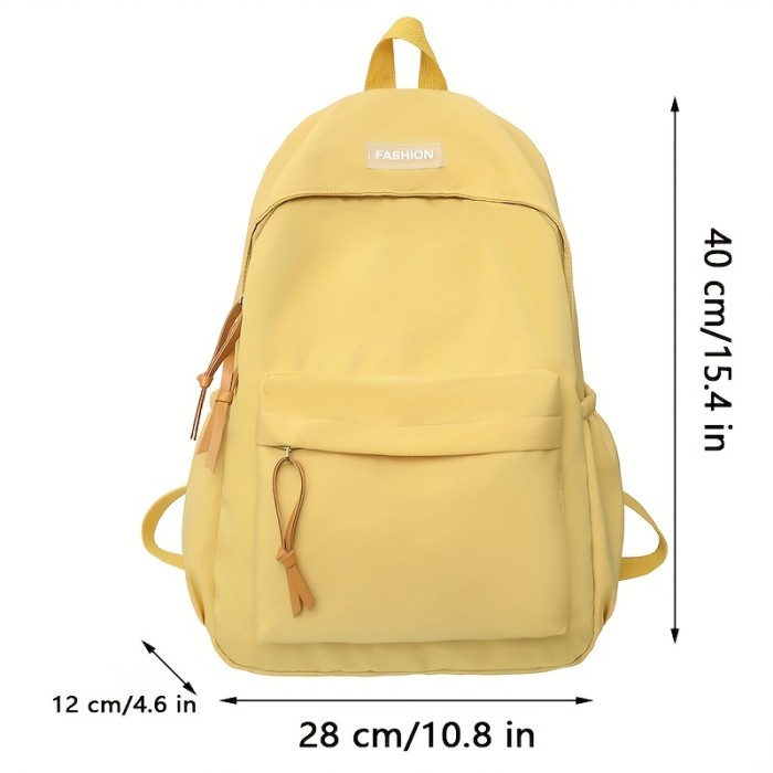 Backpack Simple Large Capacity Backpack Female Junior High School Student High School College Student School Bag Male Eight Colors Optional