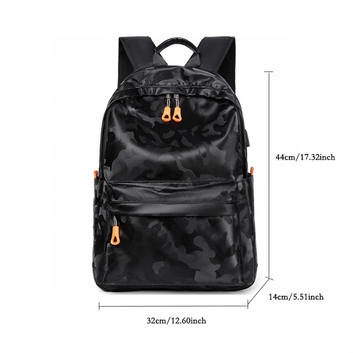 1pc Student Casual Backpack Men's And Women's Universal Computer Backpack Camouflage Backpack
