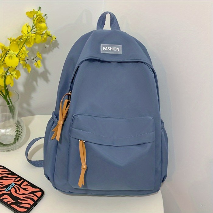 Backpack Simple Large Capacity Backpack Female Junior High School Student High School College Student School Bag Male Eight Colors Optional