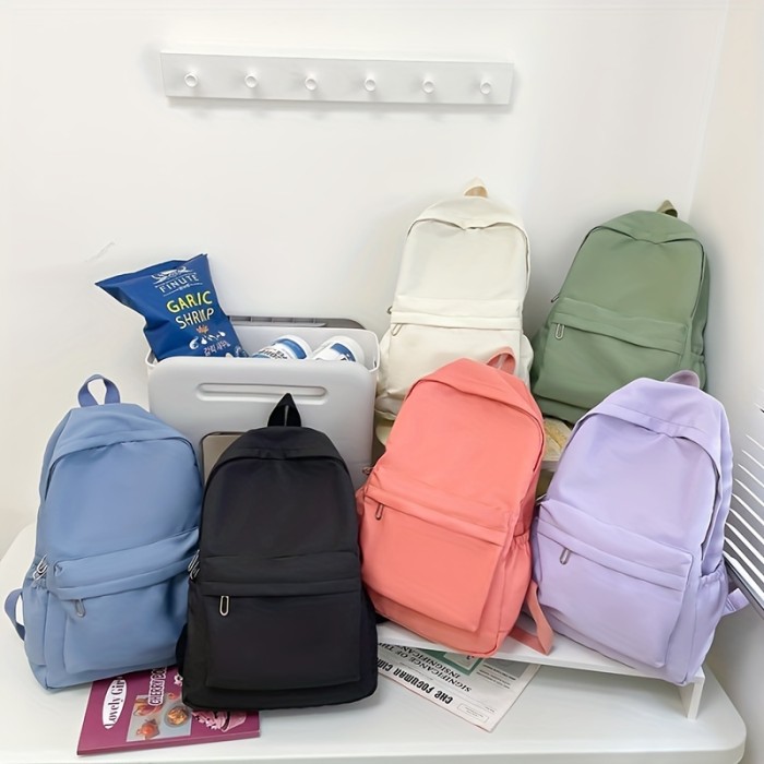 Large-capacity Backpack: Lightweight and Versatile for College Students and Women, Perfect for Small Bike Walks, with Great Quality and Easy-to-Thread Threads Included.