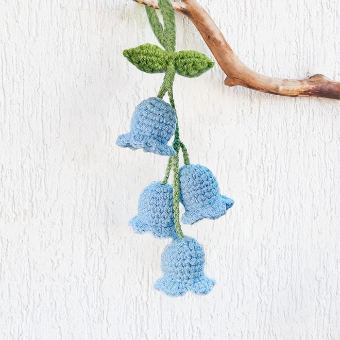 Cute Plants Crochet Rear View Mirror Accessories, Handmade Car Mirror Hanging Accessories, Rearview Mirror Accessories Car Ornament For Women, Flowers