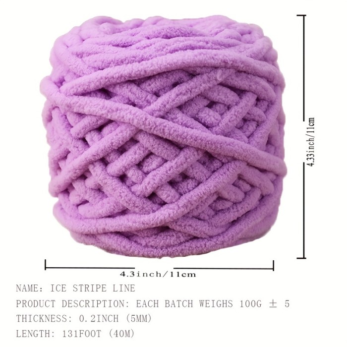 1bag Lover Scarf Material Bag, Ice Bar Thick Wool Ball, Suitable For Diy Weaving Self-woven Scarf Wool Making For Boyfriend Girlfriend Gift