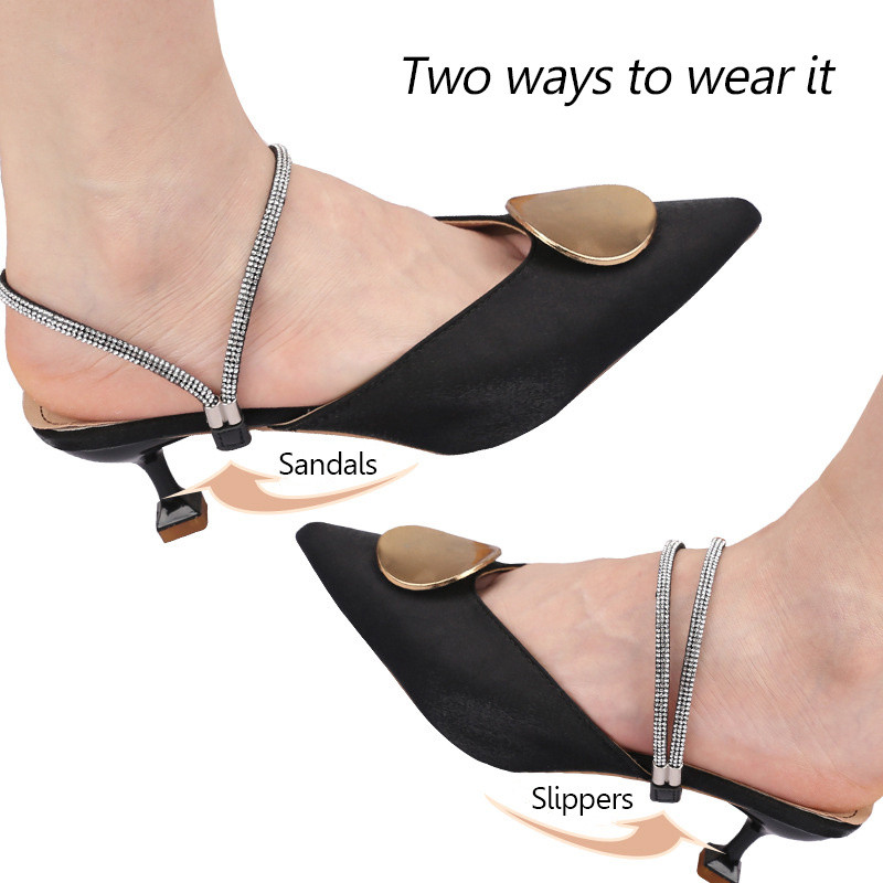 2Pcs High Elastic Shoe Straps Hold Loose High Heels Shoes Band Anti-loose For Girls Women Shoes Belts