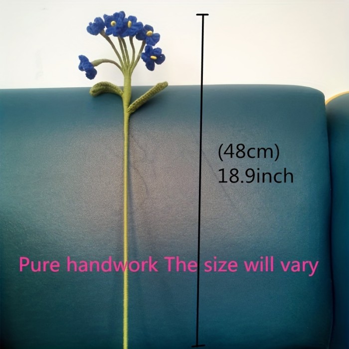 1pc Hand Woven Bouquet Wool Hook Weaving Simulation Flower Weaving Female Women's Furniture Jewelry Gifts