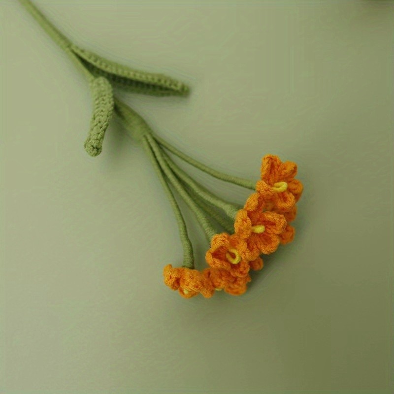 1pc Hand Woven Bouquet Wool Hook Weaving Simulation Flower Weaving Female Women's Furniture Jewelry Gifts