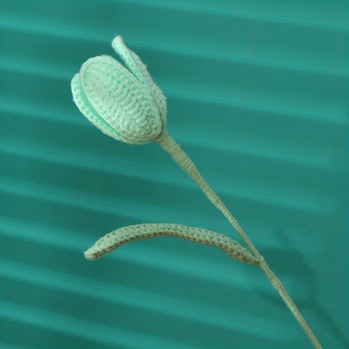1pc Creative Crochet Wool Eternal Flower Tulip Gift Handicrafts Every Flower Is Unique