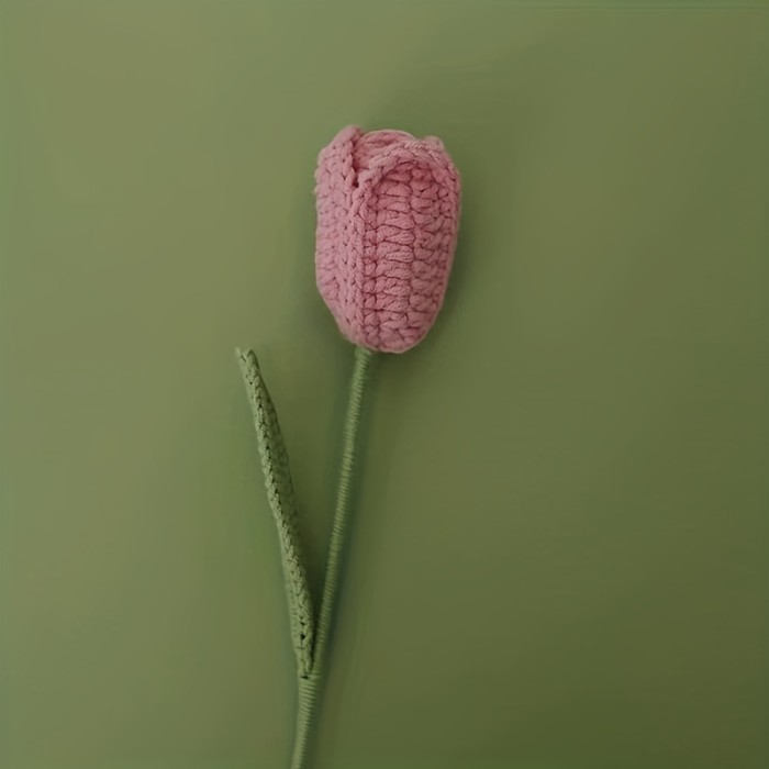 1pc Hand Woven Bouquet Wool Hook Weaving Simulation Flower Weaving Female Women's Furniture Jewelry Gifts