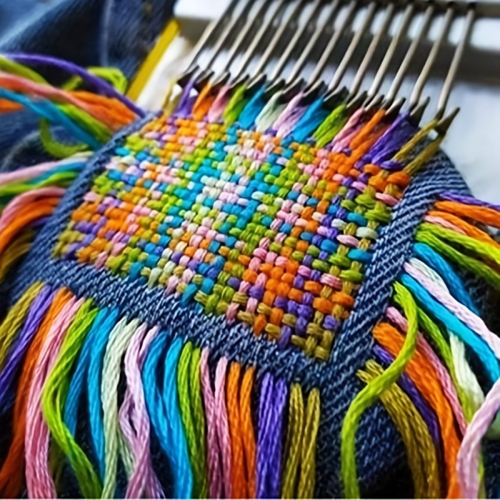 1pc Small Loom, Weave Tool, Mending Loom, DIY Textile Tools, Darning Machine, Loom Makes, Stitching Mending Tools For Jeans Clothes
