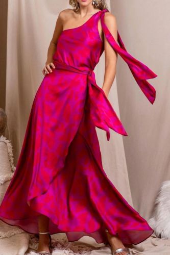 Women's Summer New Fashion Elegant Sleeveless Solid Color Gown Maxi Dress