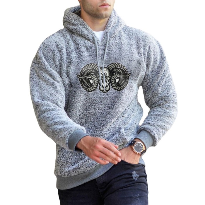Men's Casual Printed Loose Stylish Hooded Sweatshirt