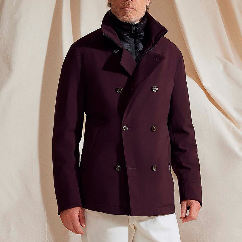 Men's Outerwear Casual Fashion Loose Middle-aged Windbreaker Jacket