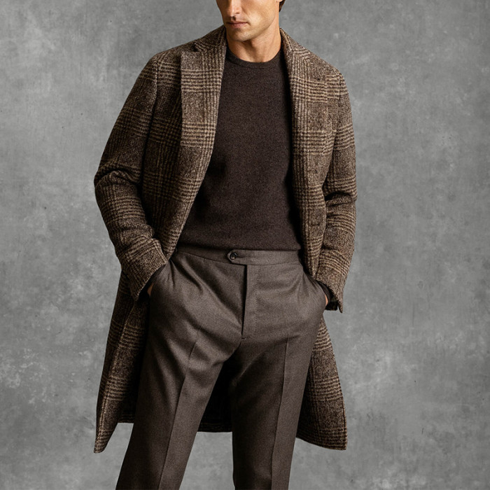 Men's Coat Outerwear Fashion Casual Long Formal Tops