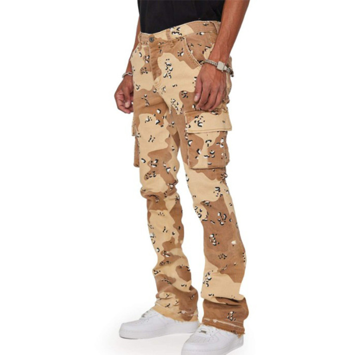 Autumn Plus Size Men's Loose Casual Straight Leg Pants Cargo Pants