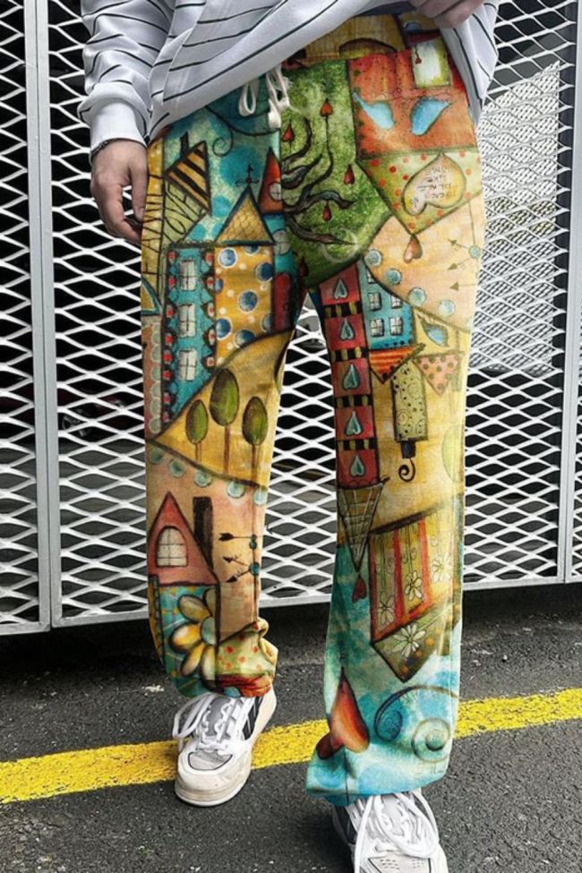 Men's Printed Loose Ethnic Casual Pants