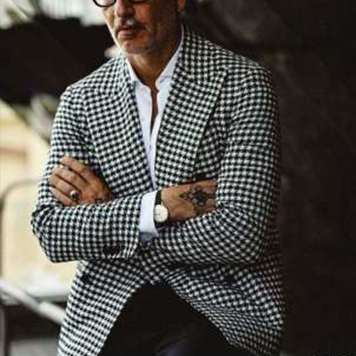 Men's Fashion Business British Style Gentleman Casual Slim Suit Blazer
