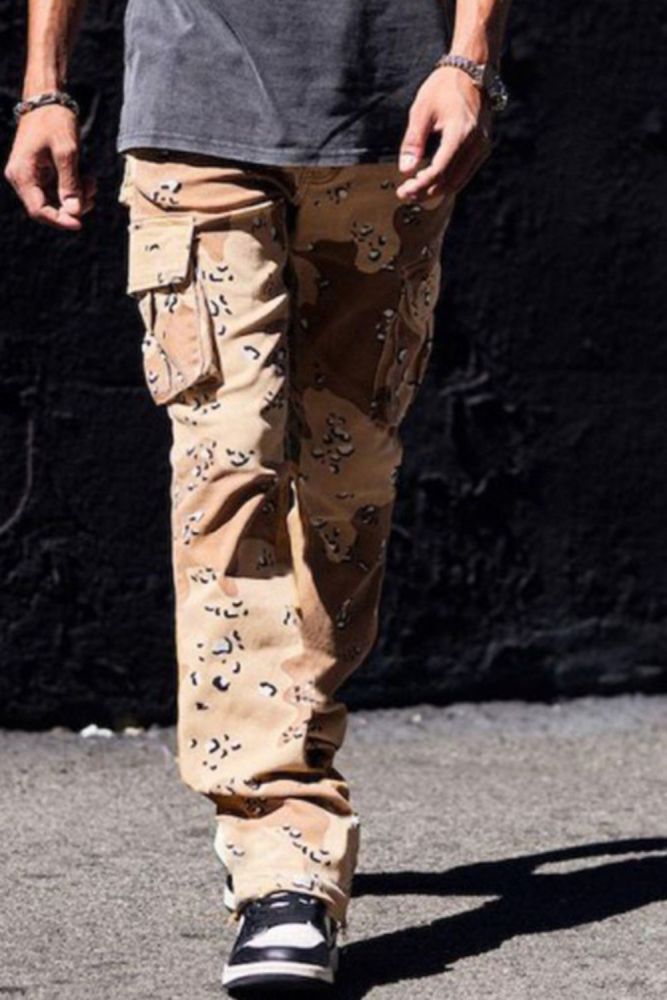 Autumn Plus Size Men's Loose Casual Straight Leg Pants Cargo Pants