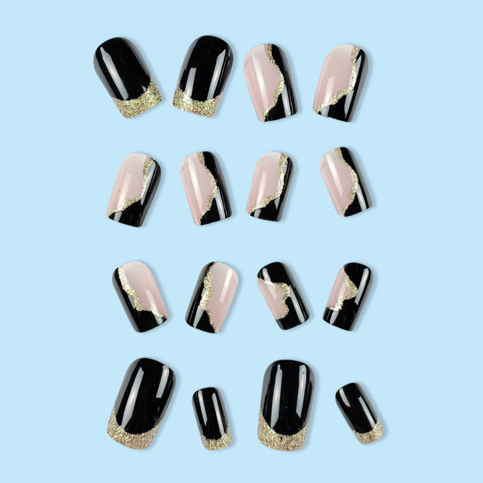 French Glitter Fashion Whitening Manicure Finished Nails