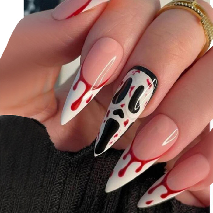 Halloween Scream Face Wearable Nail Premium Nail Kits