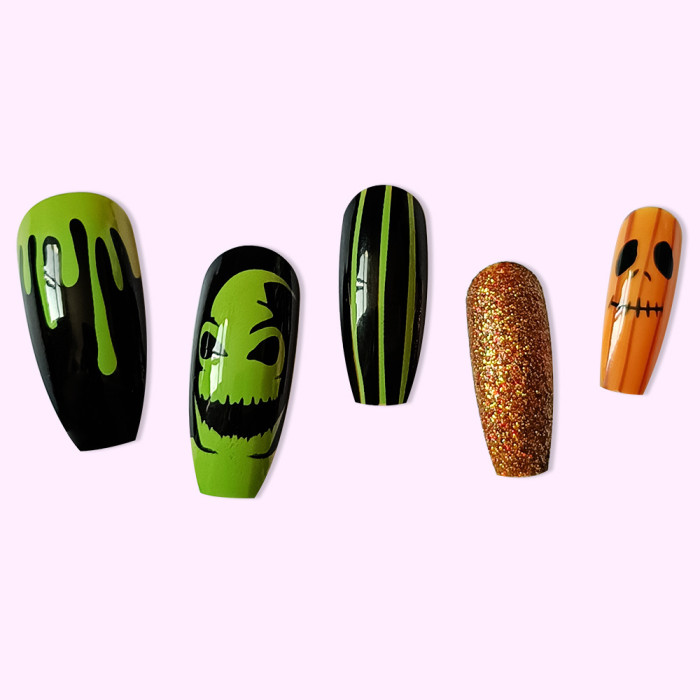 Halloween Fashion Wacky Scarecrow Dress Up Advanced Manicure  Nails