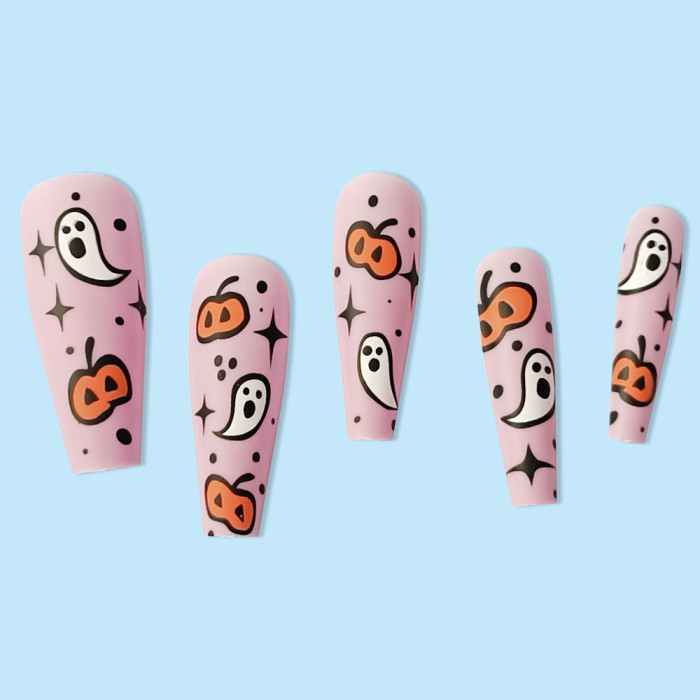 Pumpkin Ghost Halloween Fashion Dress Up Advanced Nail Art