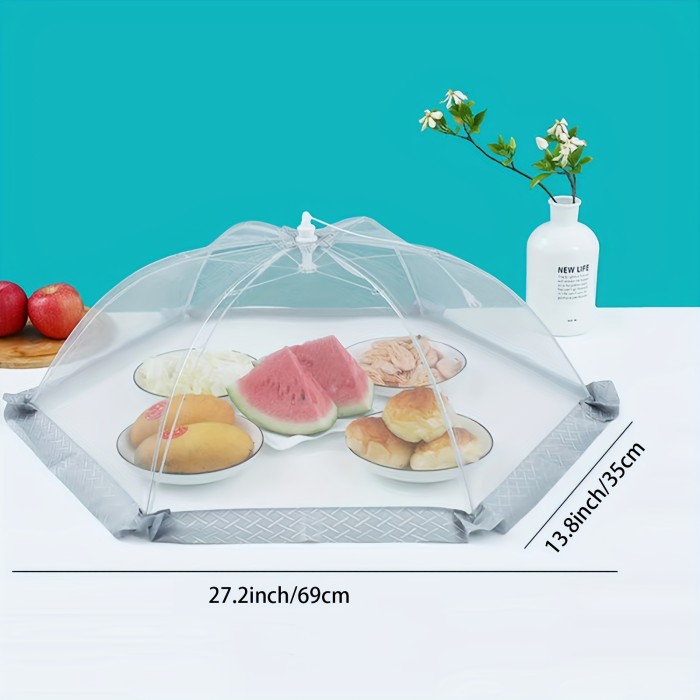 1pc Household Dustproof Food Cover, Multifunctional Pop Up Foldable High Density Mesh Tent, Blocks Flies, Mosquitoes, Suitable For Outdoor, Kitchen Restaurant, Party Picnic, BBQ, Reusable, Kitchen Supplies