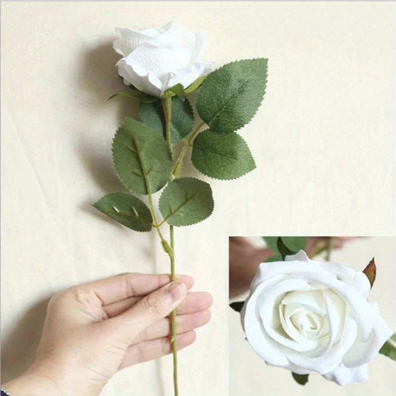 5pcs Aesthetic Artificial Roses with Stem - Perfect for Weddings, Valentine's Day, and Home Decor - Simulate the Beauty of Real Roses