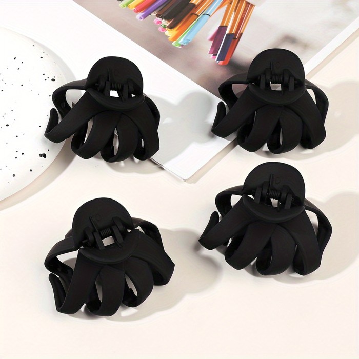 9pcs\u002F4pcs\u002F1pc Large Hair Clips For Women Matte Texture Claw  For Thick Hair Thin Hair Classic Frosted Hair For Girls