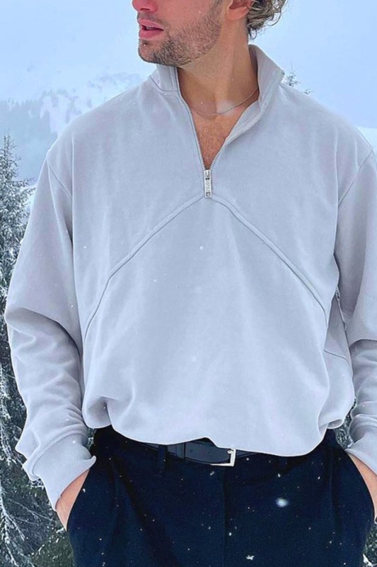 Polo Shirt Men's Printed Loose Top Casual Sweatshirt