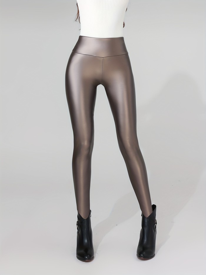 Look Sexy & Feel Comfortable In These High Waisted Faux Leather Leggings!