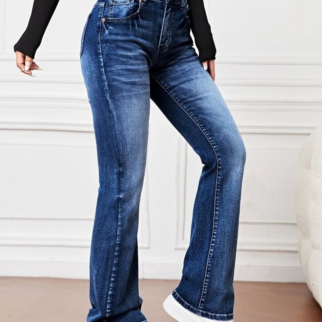 Whiskered slim jeans
 for women