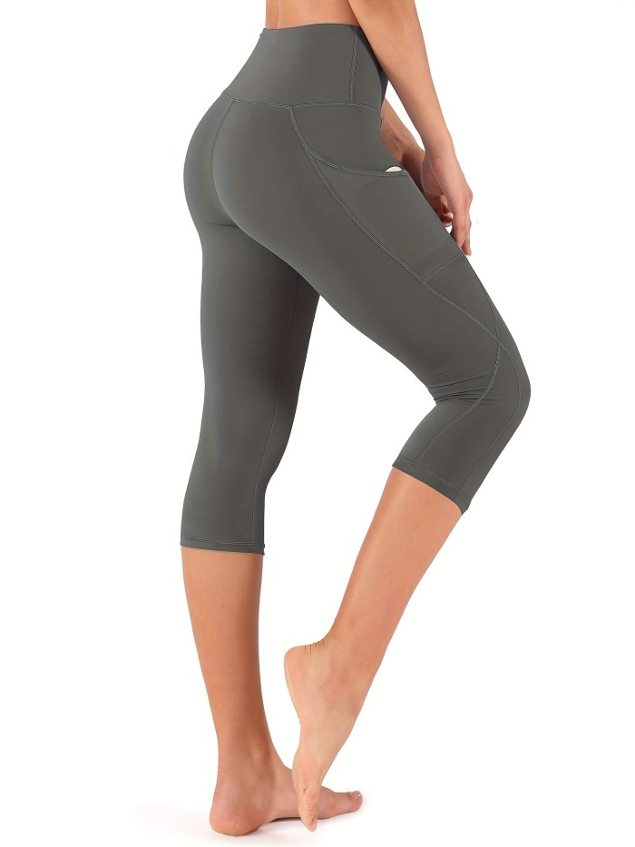 Capri Leggings For Women High Waisted Capri Leggings With Pockets For Women Yoga Pants Workout Capri Pants