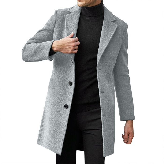 Men's Clothing British Men Business Casual Woolen Coat Spring Jacket Men