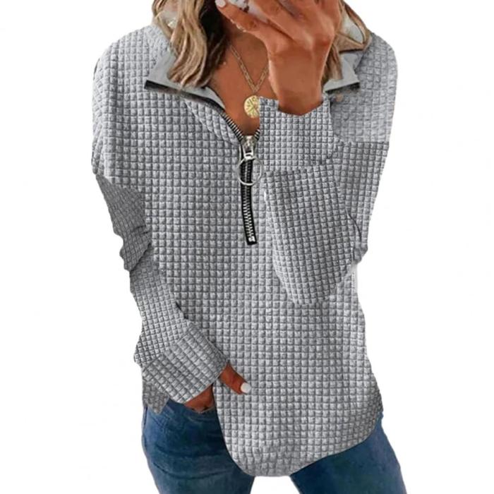 Women's Fashion Loose Solid Color Casual Tops Sweatshirts