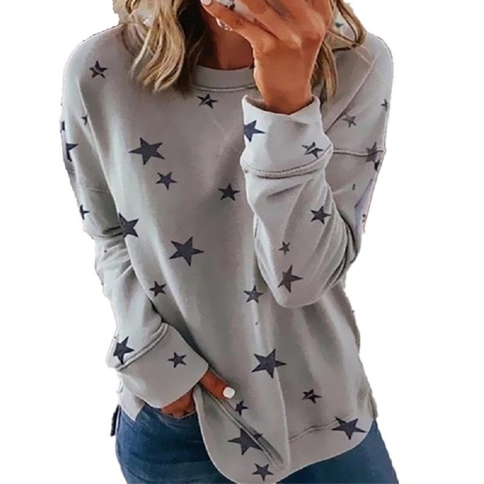 Women's Fashion Loose Solid Color Long Sleeve Casual Pullover Top Hooded Sweatshirt