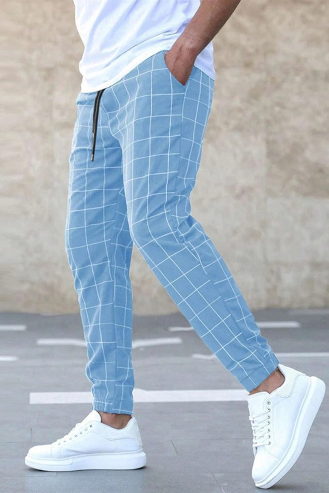 Men's Fashion Slim Fit Plaid Casual Pants