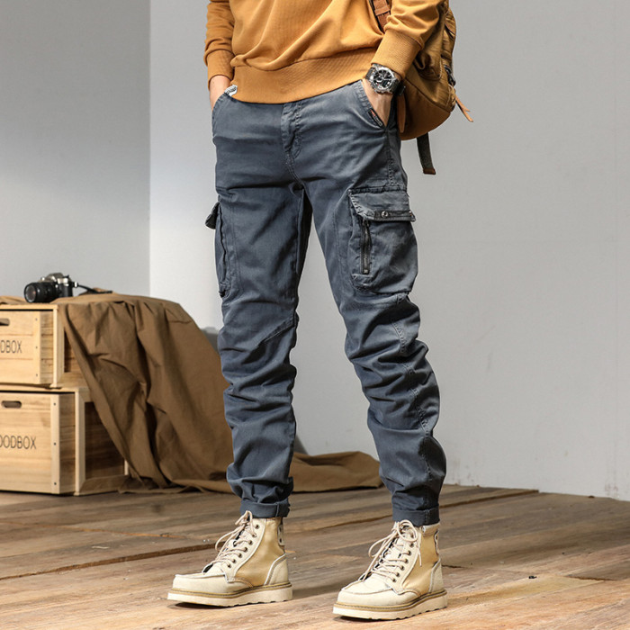 Mens Casual Multi-Pocket Male Trousers Fashion Sweatpants Streetwear Joggers Cargo Pants