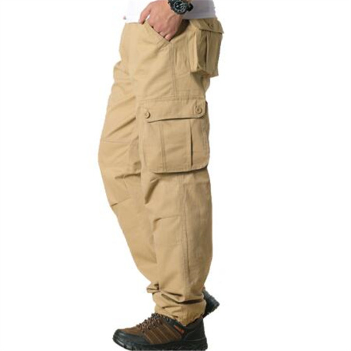 Men's Fashionable Cargo Pants Casual Multi-Pocket Loose Straight Casual Pants