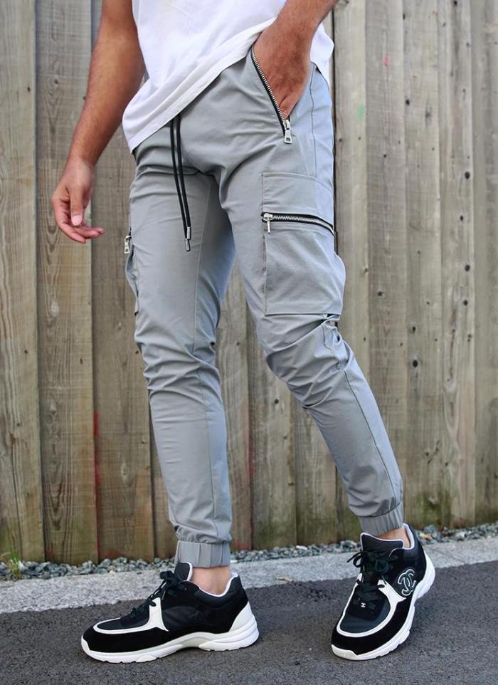 Men's Fashionable Multi-Pocket Casual Jogging Sweatpants Casual Cargo Pants